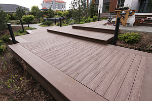 Терраса из ДПК NATUR СM Scandinavia на "Дубровке"