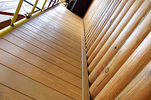 отделка фасада планкеном термососна