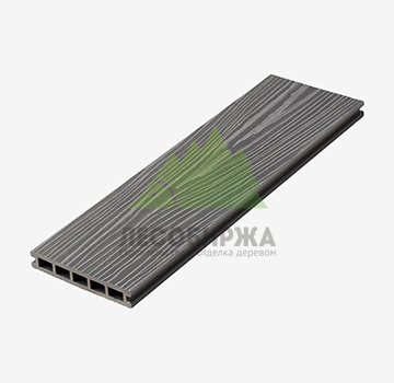 Террасная доска из ДПК пустотелая UnoDeck Ultra 150х24х3000, серый