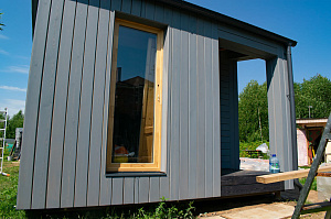 монтаж планкена на фасад вертикально