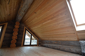 вагонка из лиственницы внутри дома