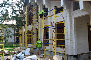 деревянный дом шлифовка