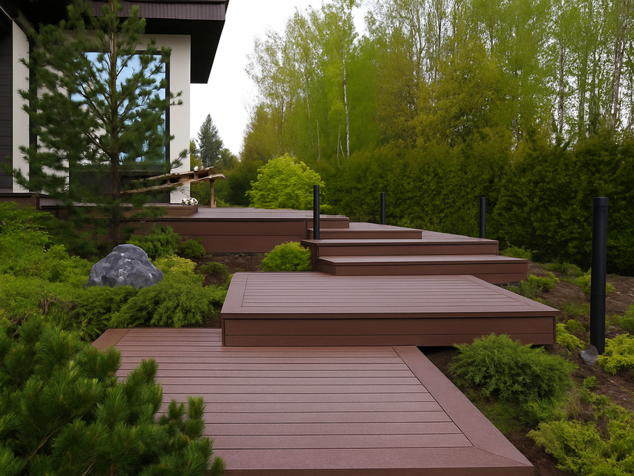 Терраса из ДПК NATUR СM Scandinavia на "Дубровке"