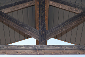 Фасад в стиле Шале: Изысканный коттедж в Новом Щеглово от Лесобиржи-Спб