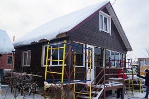 обшив бани планкеном