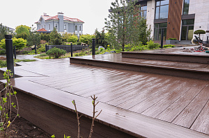 Терраса из ДПК NATUR СM Scandinavia на "Дубровке"