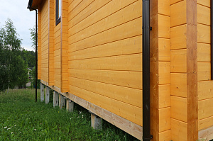 Покраска фасада и архитектурных элементов дома в КП "Ла-Манш"