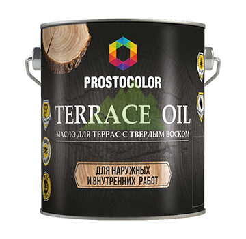 Масло для террас PROSTOCOLOR Terrace Oil, с твердым воском