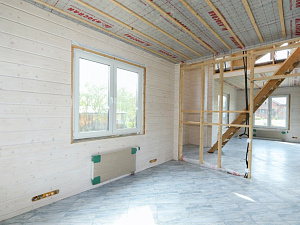 Внутренняя гармония: безупречная покраска брусового дома лазурью Renner в ДНП Деревенька от Лесобиржа-Спб