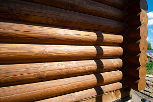 крашеный дом из дерева