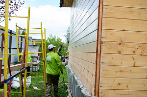 покраска дома от лесобиржа