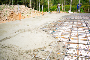 работы по укладке бетона