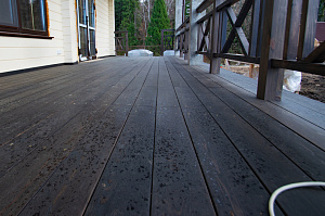 терраса околодомовая из лиственницы