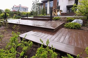 Терраса из ДПК NATUR СM Scandinavia на "Дубровке"