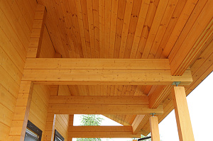 Покраска фасада и архитектурных элементов дома в КП "Ла-Манш"