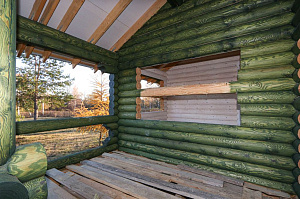 Баня мечты в Бобровом: комплексная отделка и покраска сруба