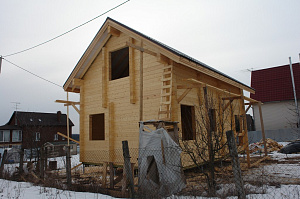 Шлифовка дома из бруса