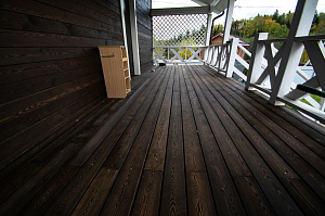 брашированная и крашеная терраса