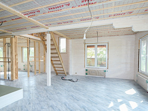 Внутренняя гармония: безупречная покраска брусового дома лазурью Renner в ДНП Деревенька от Лесобиржа-Спб