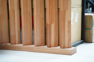 Проект зонирования мастерской в Ропшинский квартал 3: функциональные реечные системы из хвои от Лесобиржа-Спб