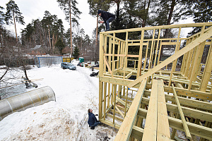 каркас дома два этажа