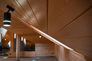 Премиум-отделка банного комплекса ангарской сосной в VUOKSA-Status