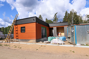 Стильная и современная отделка бани по дизайнерскому проекту