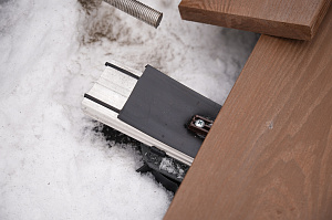 Терраса из термоясеня на эксплуатируемой кровле