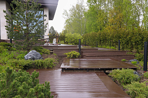 Терраса из ДПК NATUR СM Scandinavia на "Дубровке"