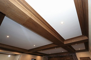 Фальшбалки из МДФ шпон дуба: Мастерство и Стиль для загородного дома в Михайловской горке