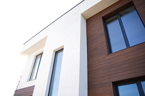 Фасад и баня в стиле 