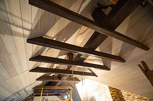 имитация балки брашированная