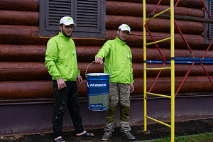 покраска дома маслом