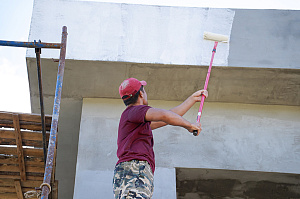 Фасад и баня в стиле 