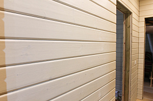 Отделка карельским профилем