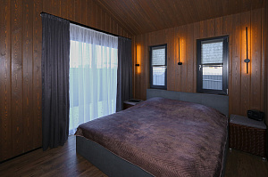 Имитация бруса из ангарской сосны с покраской лазурью Nordik Sauna от "Финкраски"