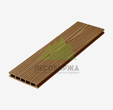 Террасная доска из ДПК пустотелая UnoDeck Ultra 150х24х3000, орех