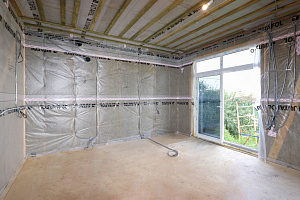 Современный каркасный дом с эксплуатируемой кровлей у Озера Врево