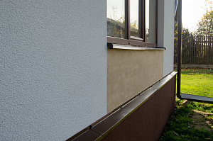 двухцветная штукатурка