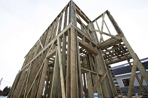 Современный каркасный дом с эксплуатируемой кровлей у Озера Врево