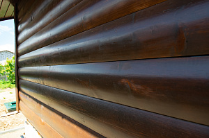 покраска дома из блок хауса