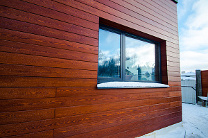 обшив гаража планкеном