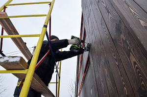 Монтаж планкена от компании "ЛесоБиржа"