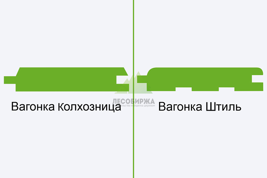 Отличие вагонки штиль от колхозницы