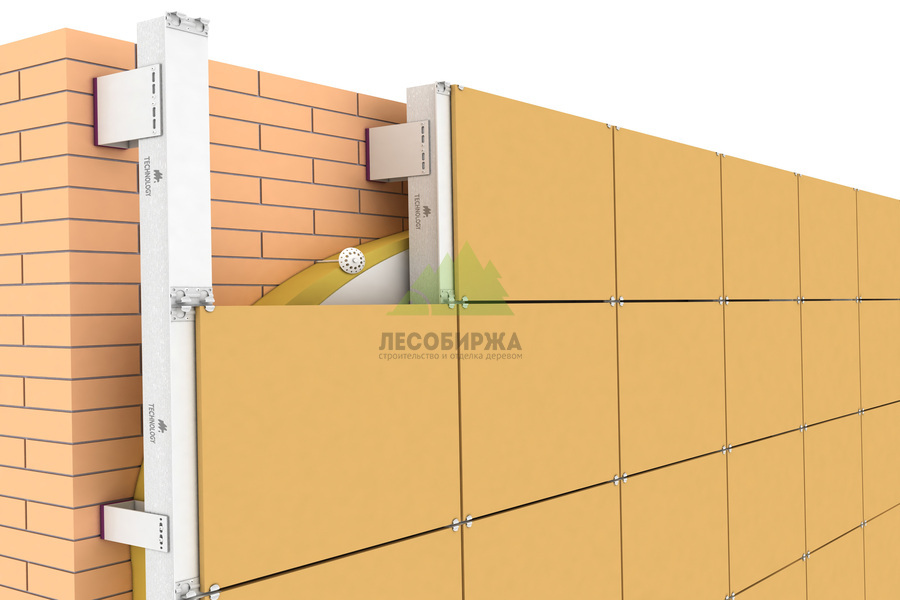 Вентилируемый фасад дома