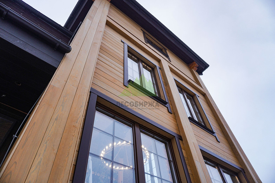 Облицовка фасада планкеном из термодревесины