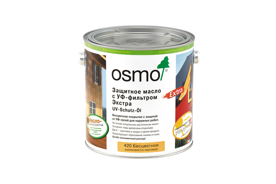 Защитное масло OSMO UV-Schutz-Öl Extra (420 бесцветное)