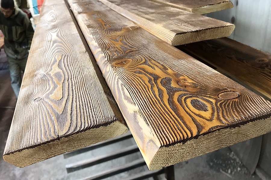 обработка брашированной древесины