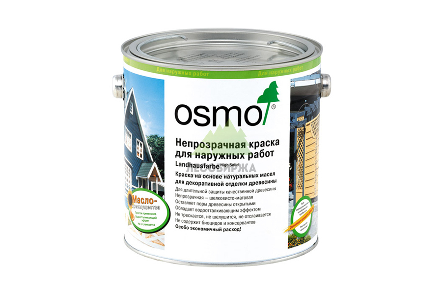 Непрозрачная стойкая краска OSMO Landhausfarbe для наружных работ