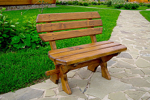 Скамейка для сада - красим красками Renner